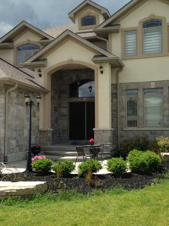 Front entrance of a well-kept home.